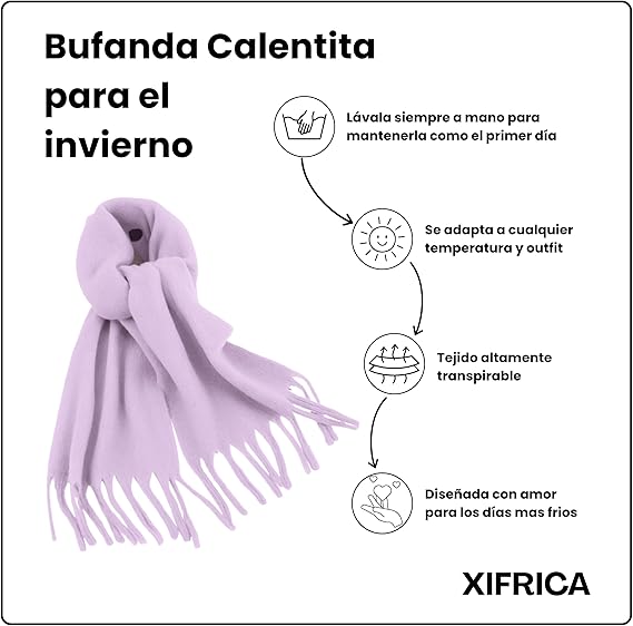 Bufanda de Mujer para Invierno Lila