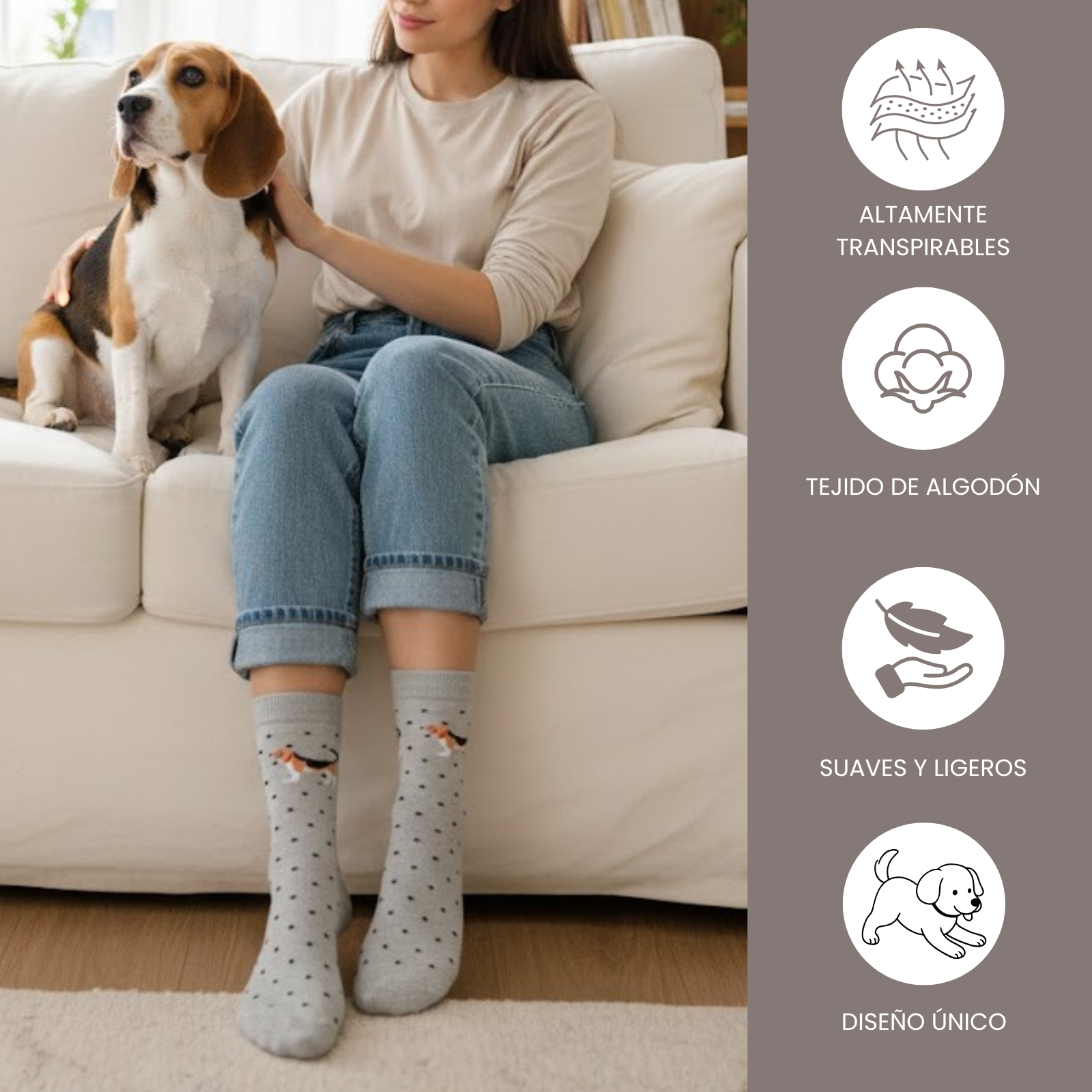 Calcetines de perritos multicolor