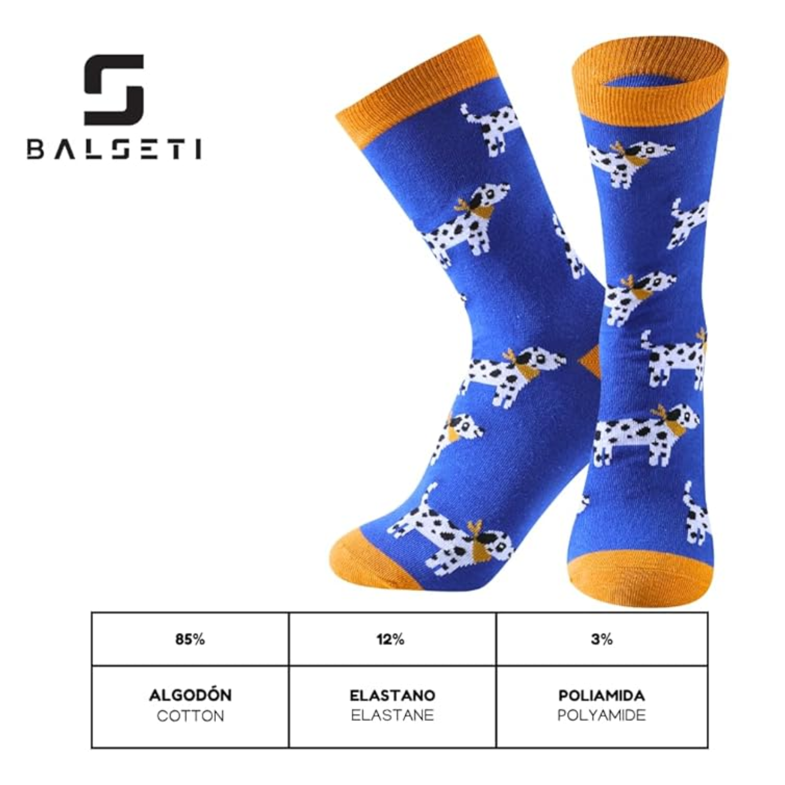 Calcetines multicolores de perritos