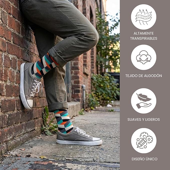 Calcetín Estampados Geométricos para Hombres