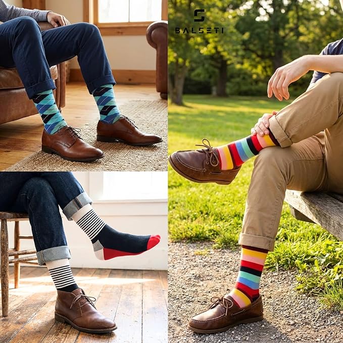 Calcetin de Colores Básicos, Formales y Estampados para Hombres