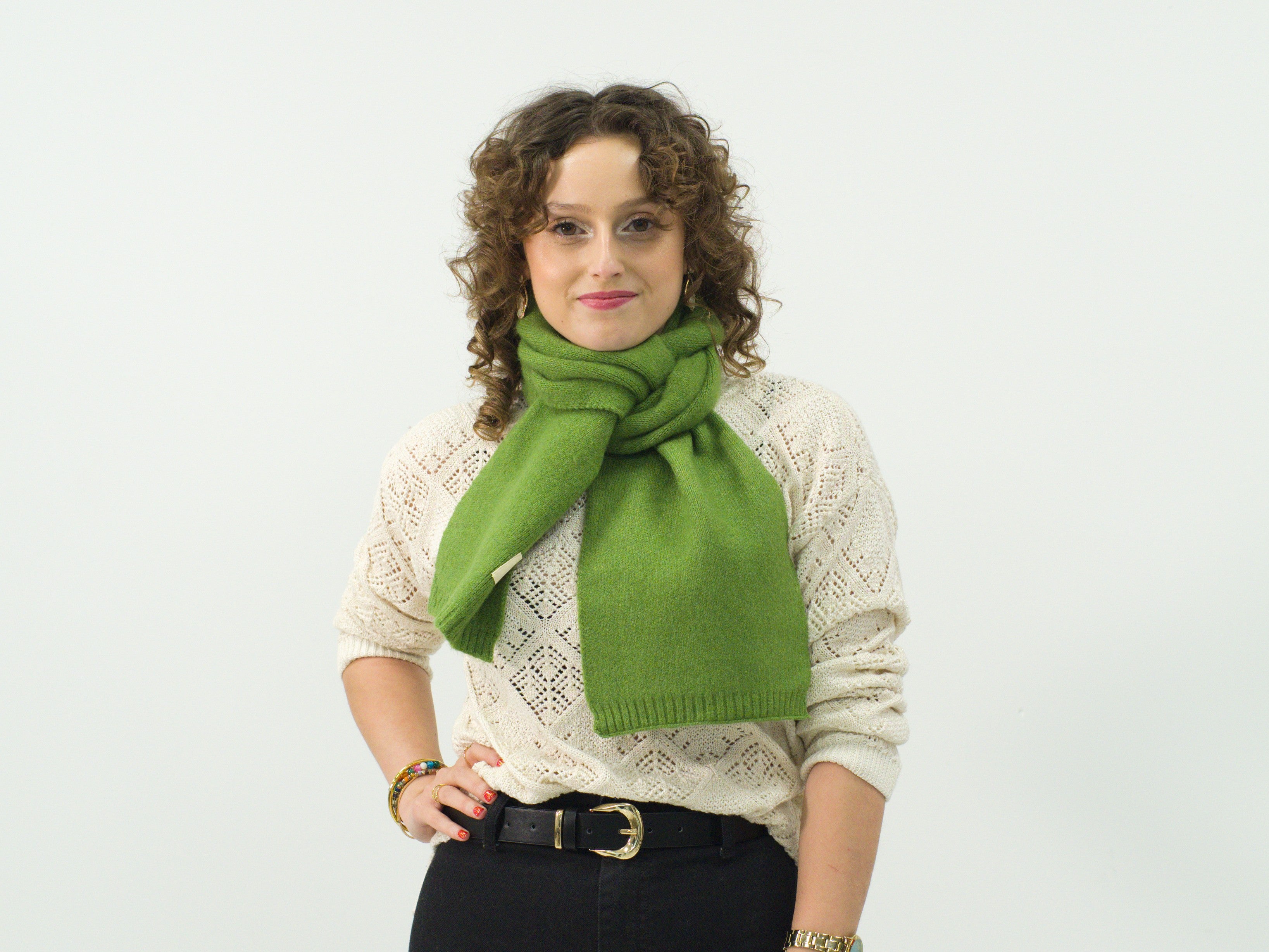 Bufanda de mujer de punto suave, cálida, elegante y sin picor