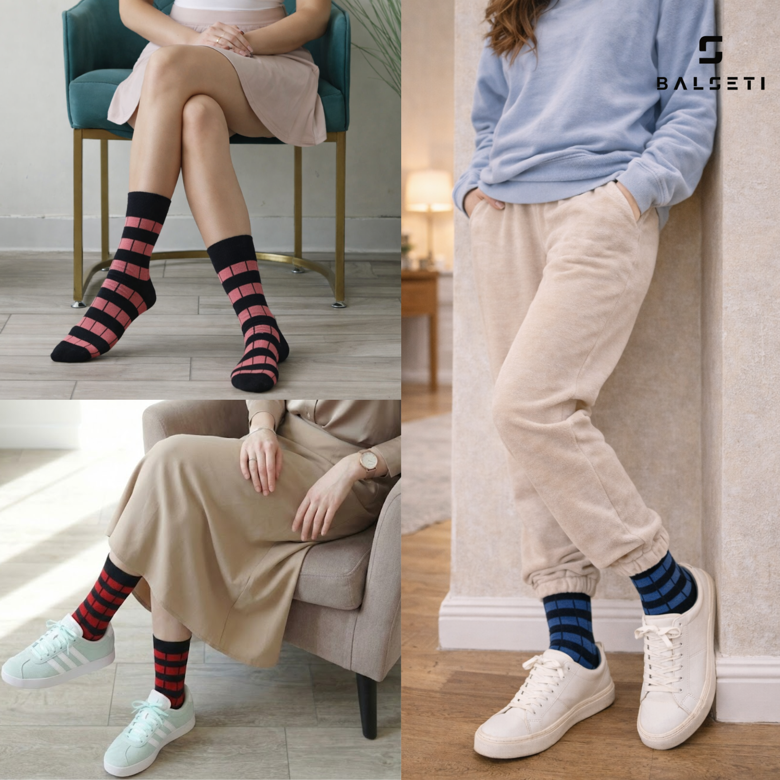Calcetines Unisex con rayas de colores