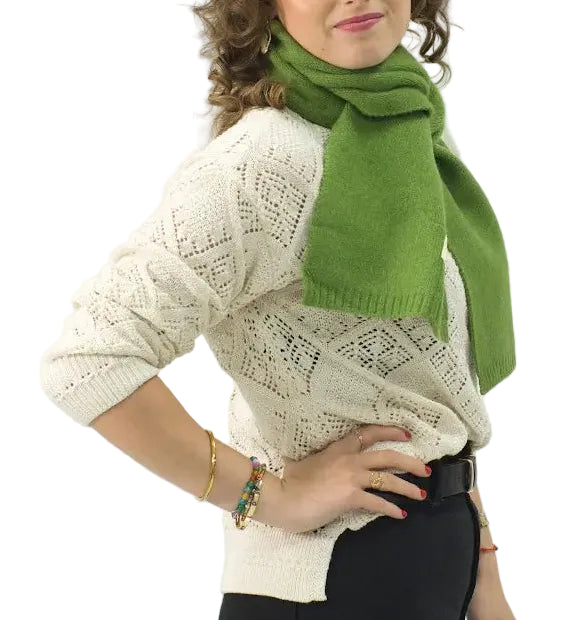 Bufanda Corta de Punto Suave Naranja