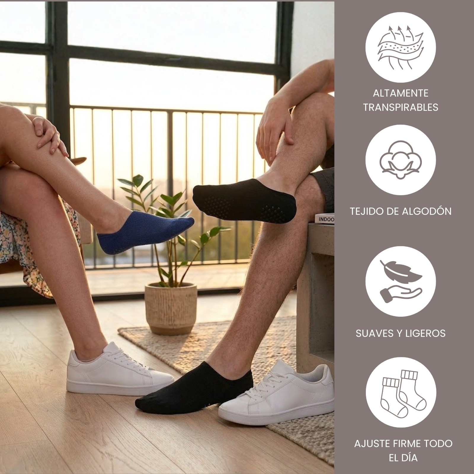 Pack de 6 Calcetines Pinkis Invisibles en varios colores