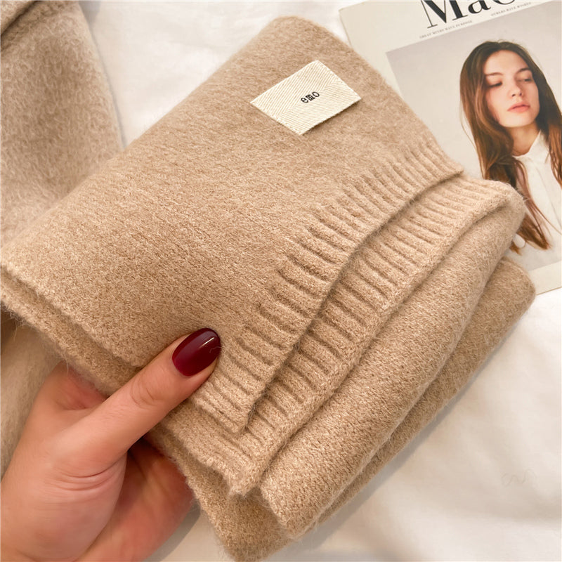 Bufanda de mujer de punto suave, cálida, elegante y sin picor