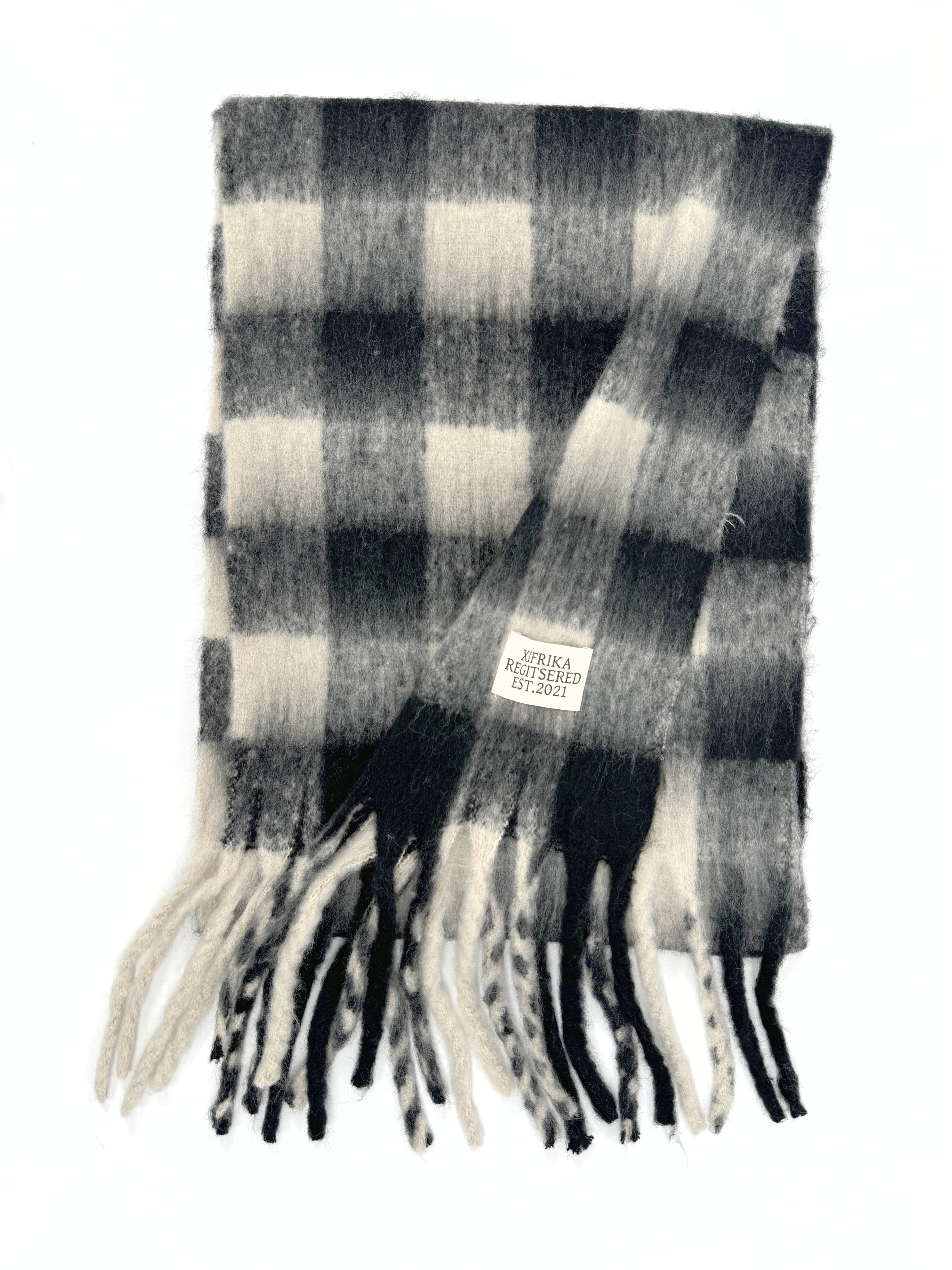 XIFRIKA Bufanda a cuadros de Mujer para Invierno XXL