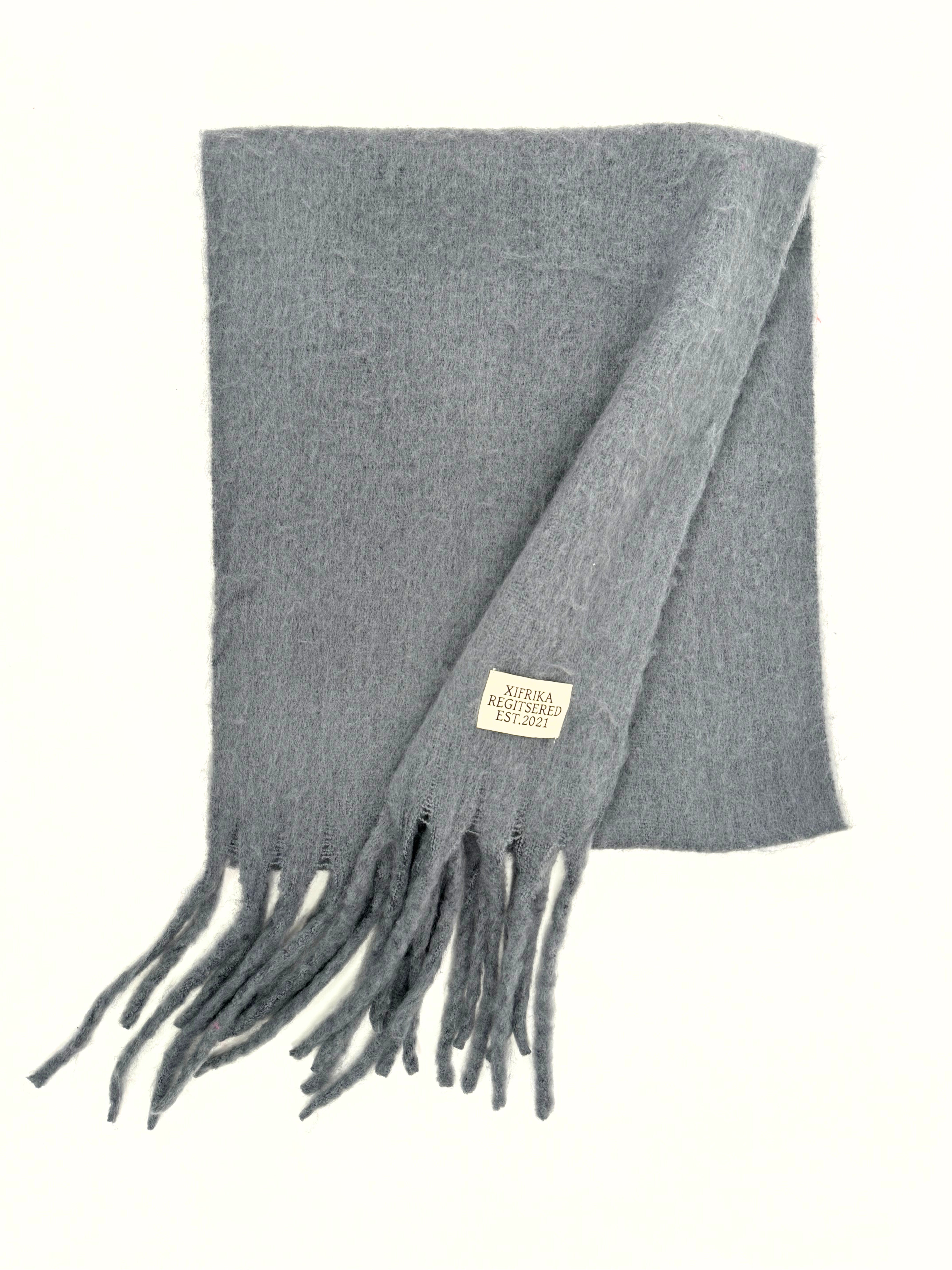 XIFRIKA Bufanda lisa de Mujer para Invierno XXL