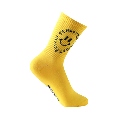 Calcetines de caña alta tipo casual talla 35 a la 41 modelo "Be happy"