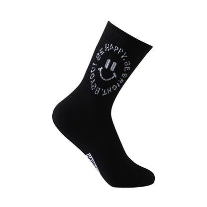 Calcetines de caña alta tipo casual talla 35 a la 41 modelo "Be happy"