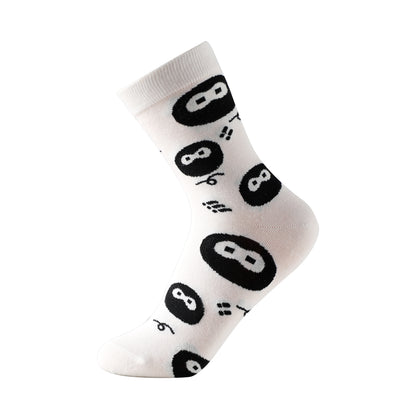 Calcetines de caña media tipo casual talla de la 35 a la 41 modelo "B&W Cute"