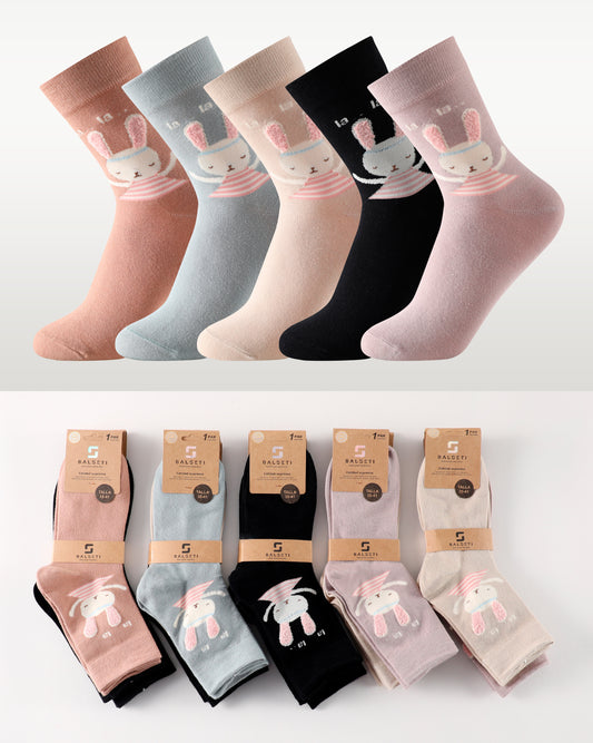 Calcetines de caña alta tipo casual talla de la 35 a la 41 modelo "Rabbits II"