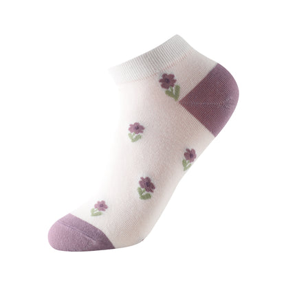 Calcetines de caña baja tipo casual talla de la 35 a la 41 modelo "Purple Pinkies"