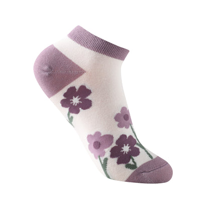 Calcetines de caña baja tipo casual talla de la 35 a la 41 modelo "Purple Pinkies"