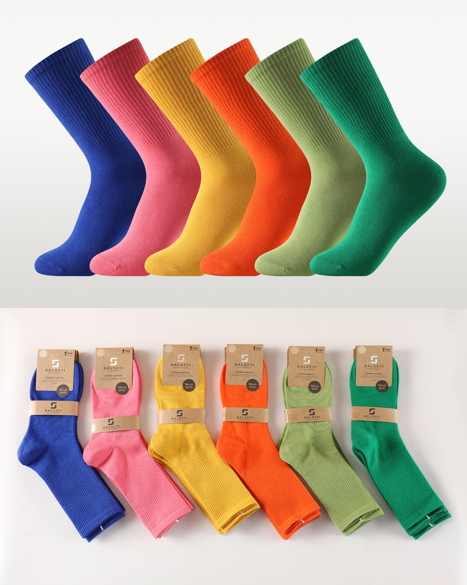 calcetines de piezas de colores Talla EUR 35 - 40