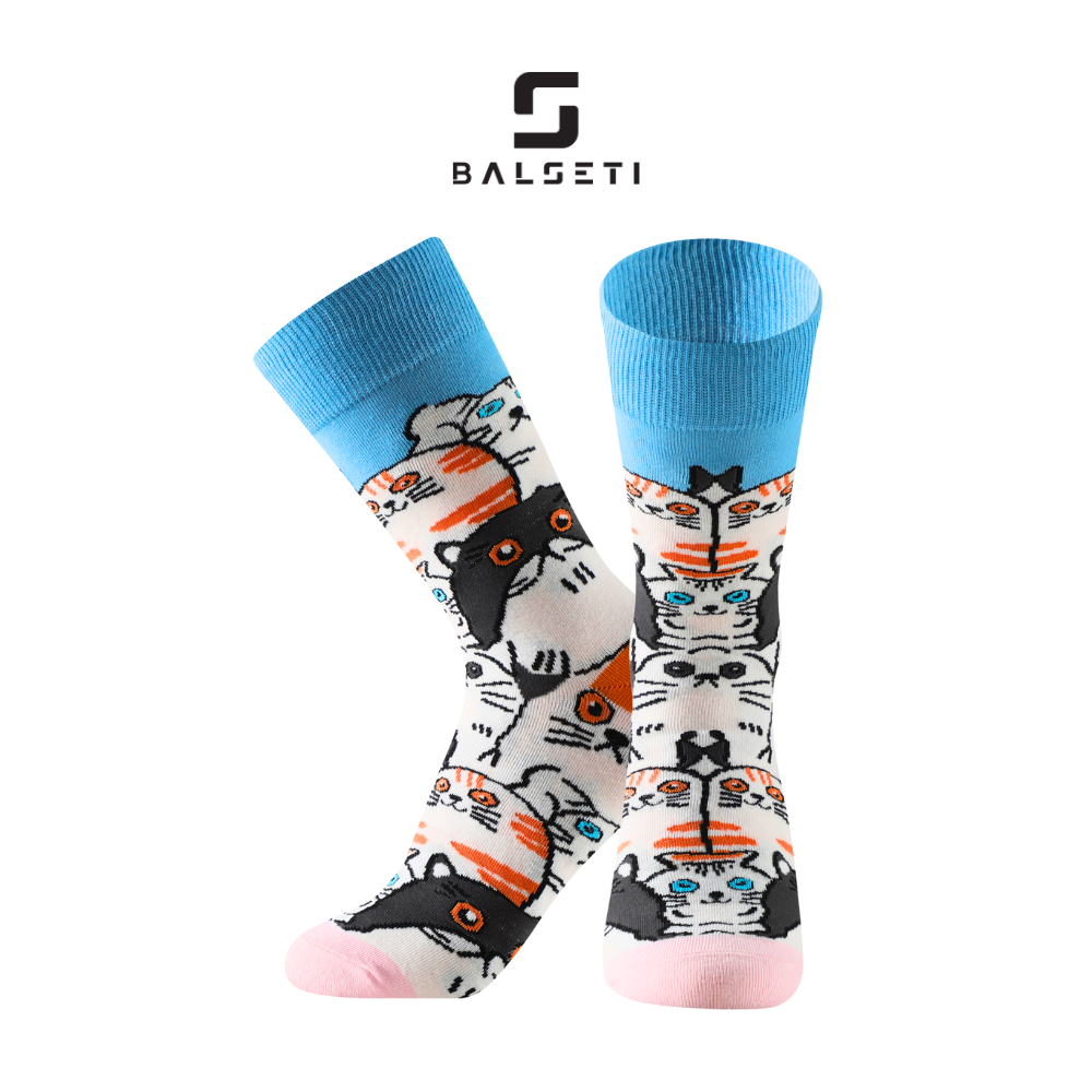 calcetines de algodón estampado gatos