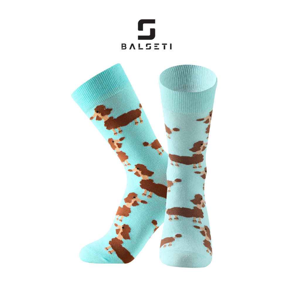 calcetines de algodón estampado perros