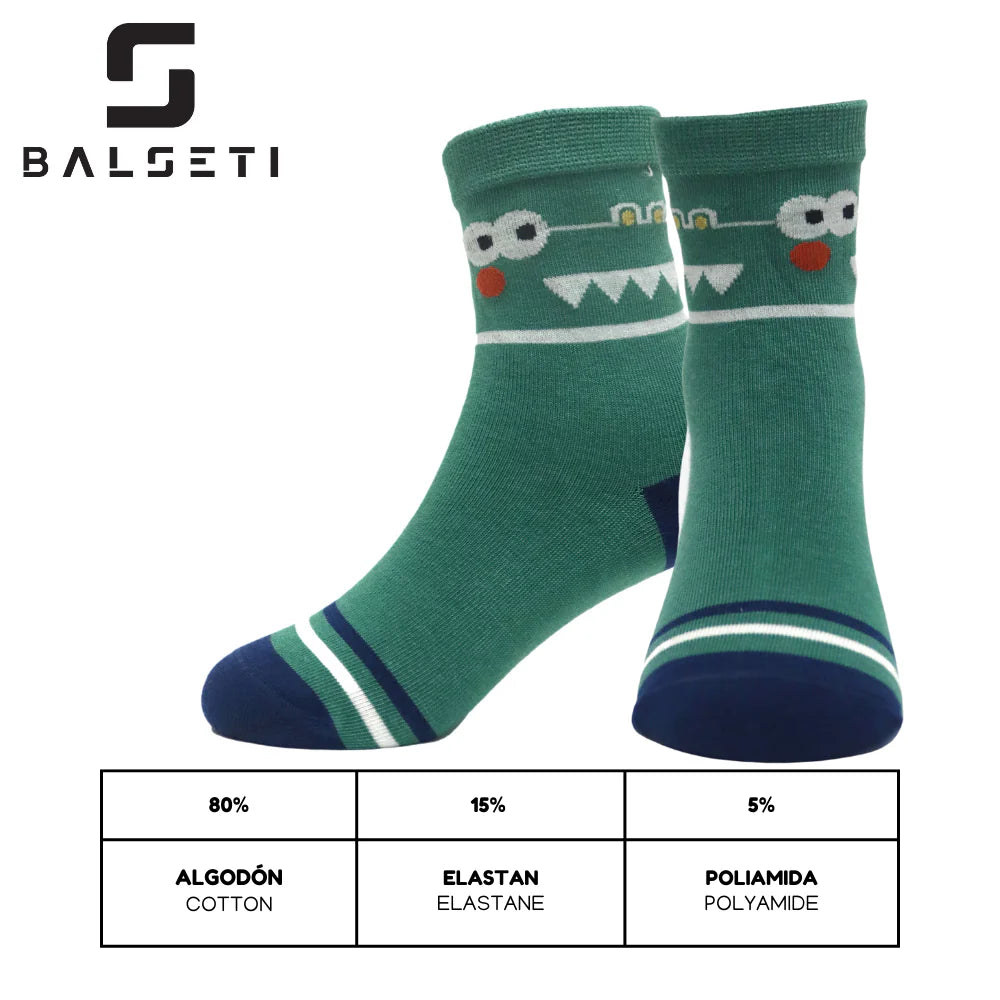 Calcetines para niños divertidos y con rayas de colores