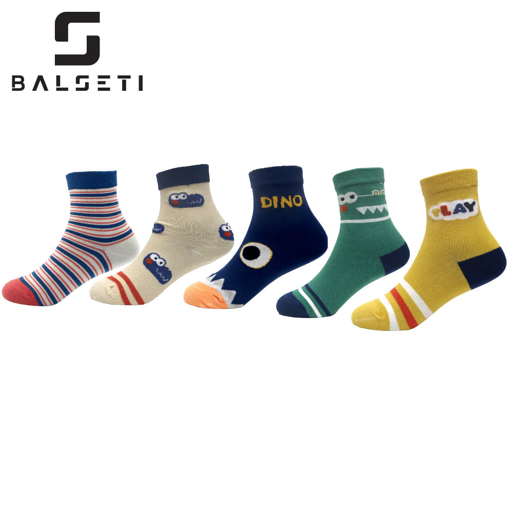 Calcetines para niños divertidos y con rayas de colores