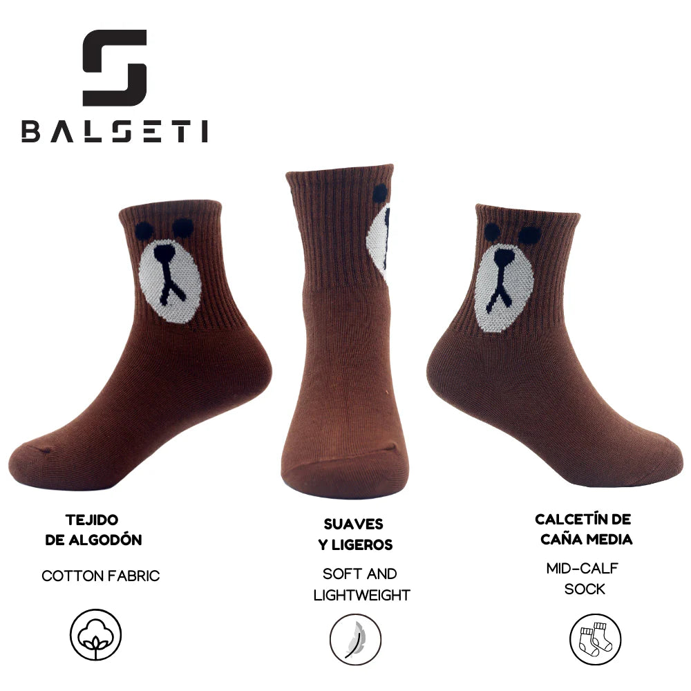 Calcetines para niños divertidos y con osos de colores