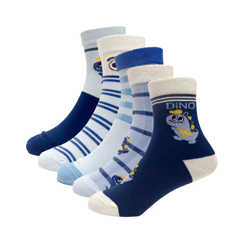 Calcetines para niños con estampados divertidos y rayas de colores