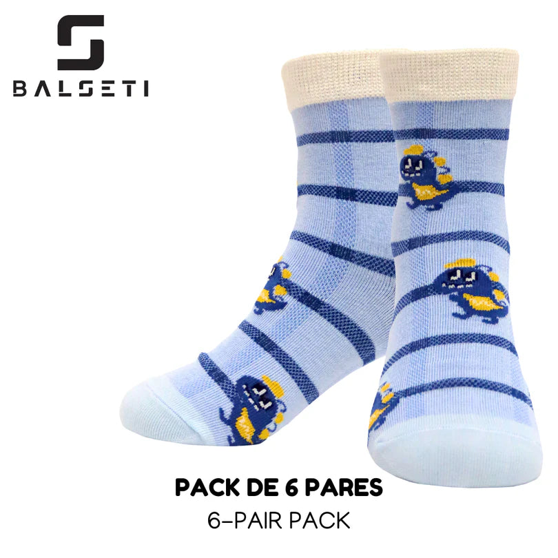 Calcetines para niños con estampados divertidos y rayas de colores