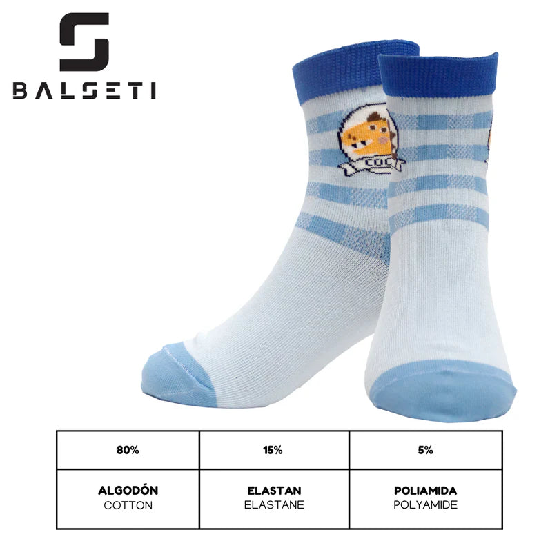 Calcetines para niños con estampados divertidos y rayas de colores