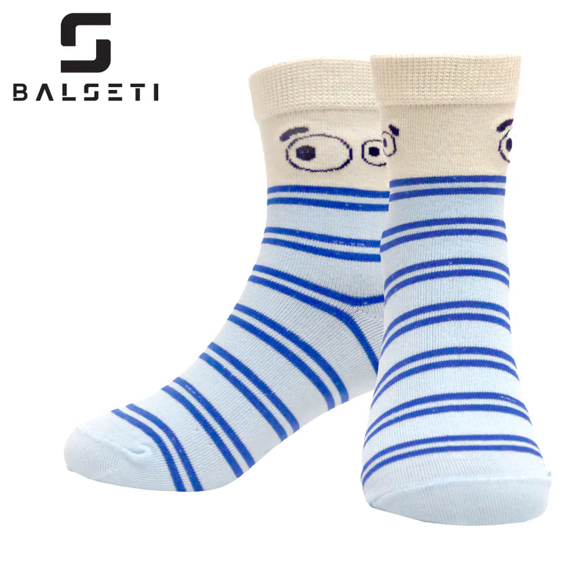 Calcetines para niños con estampados divertidos y rayas de colores