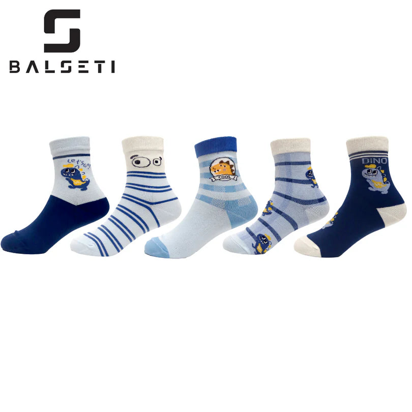 Calcetines para niños con estampados divertidos y rayas de colores