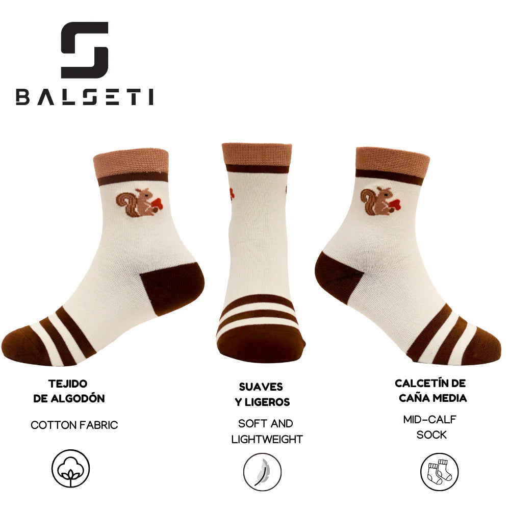 Calcetines con estampados divertidos y rayas