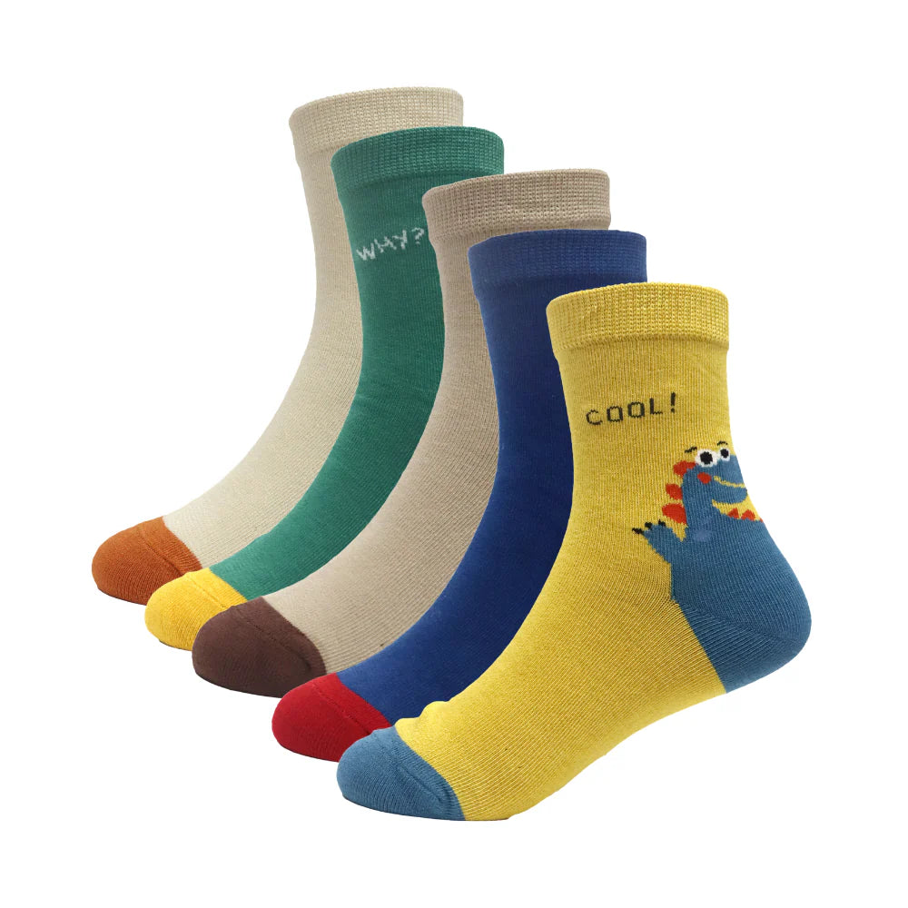 Calcetines para niños con estampados divertidos de colores