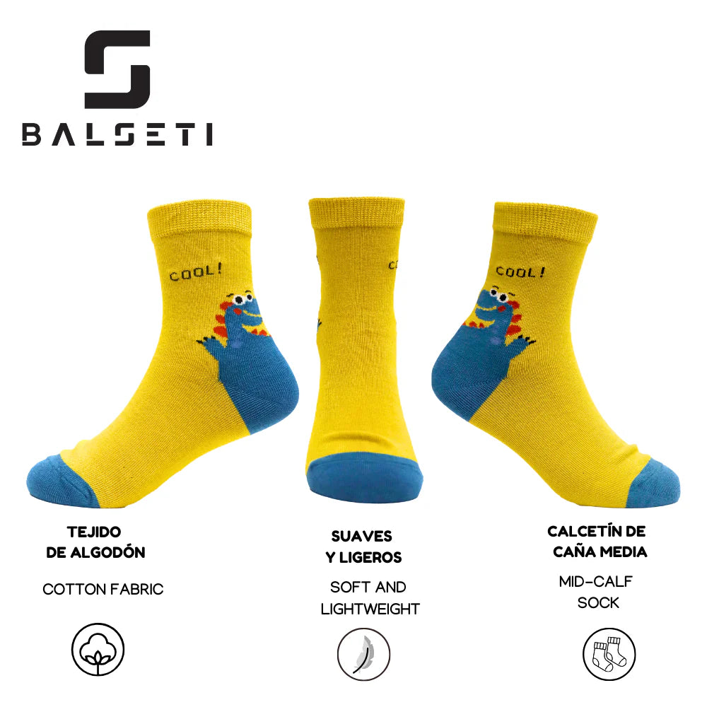 Calcetines para niños con estampados divertidos de colores
