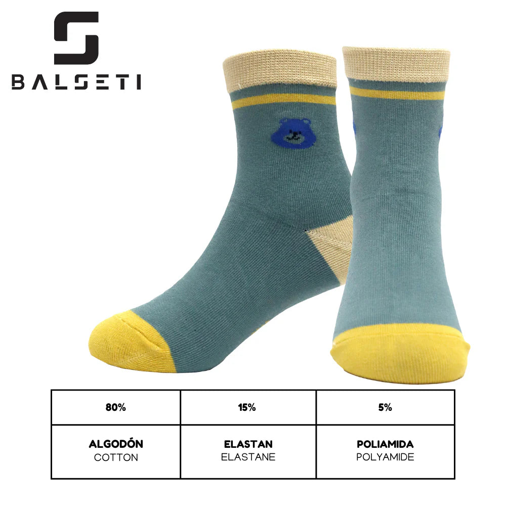 Calcetines para niños divertidos y con rayas de colores