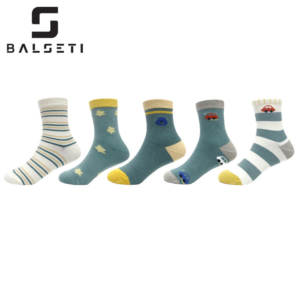 Calcetines para niños divertidos y con rayas de colores