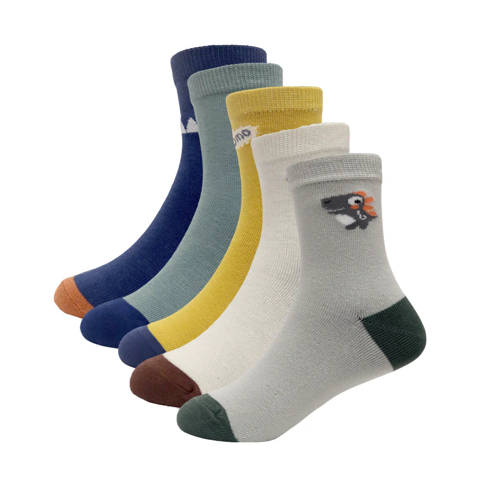 Calcetines para niños con estampados divertidos de colores