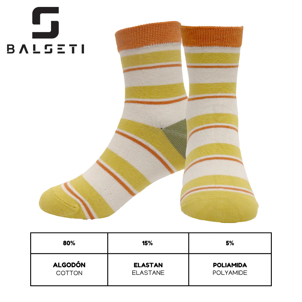 Calcetines para niños divertidos y con rayas de colores