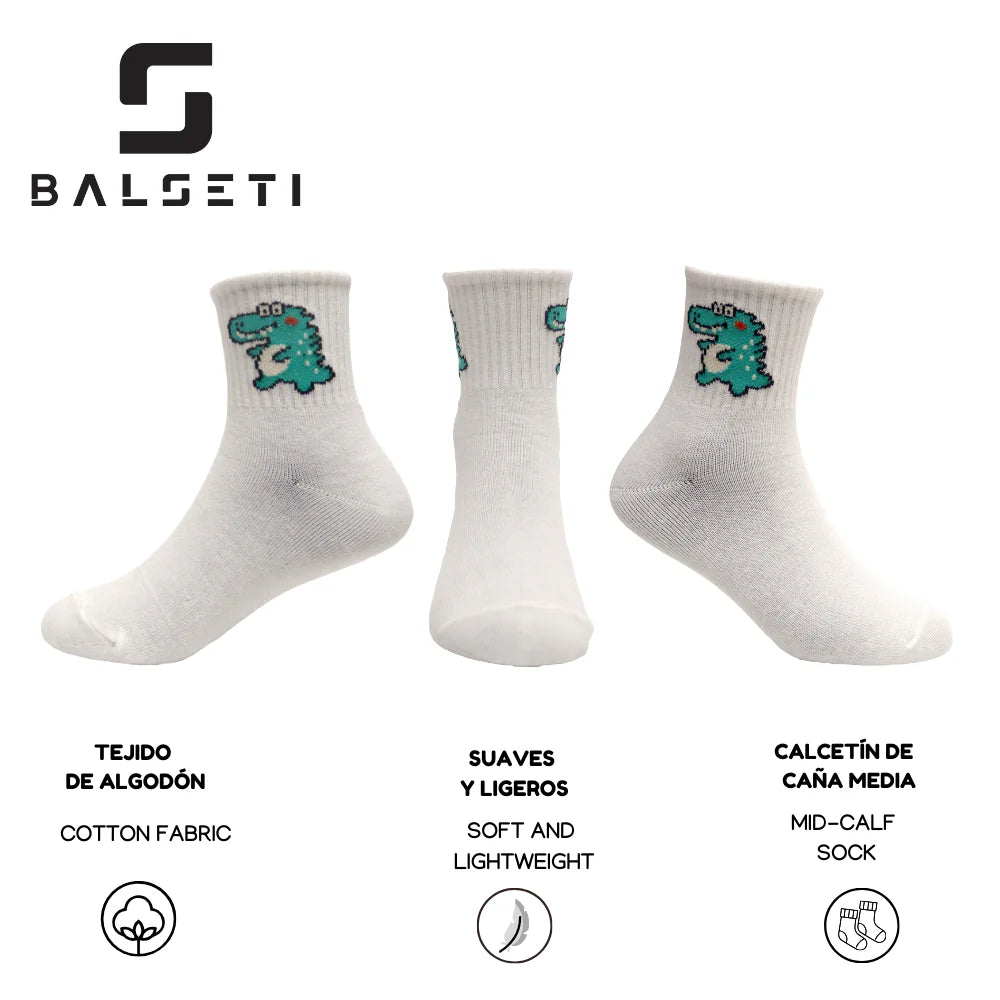Calcetines para niños y niñas con estampados dinosaurios