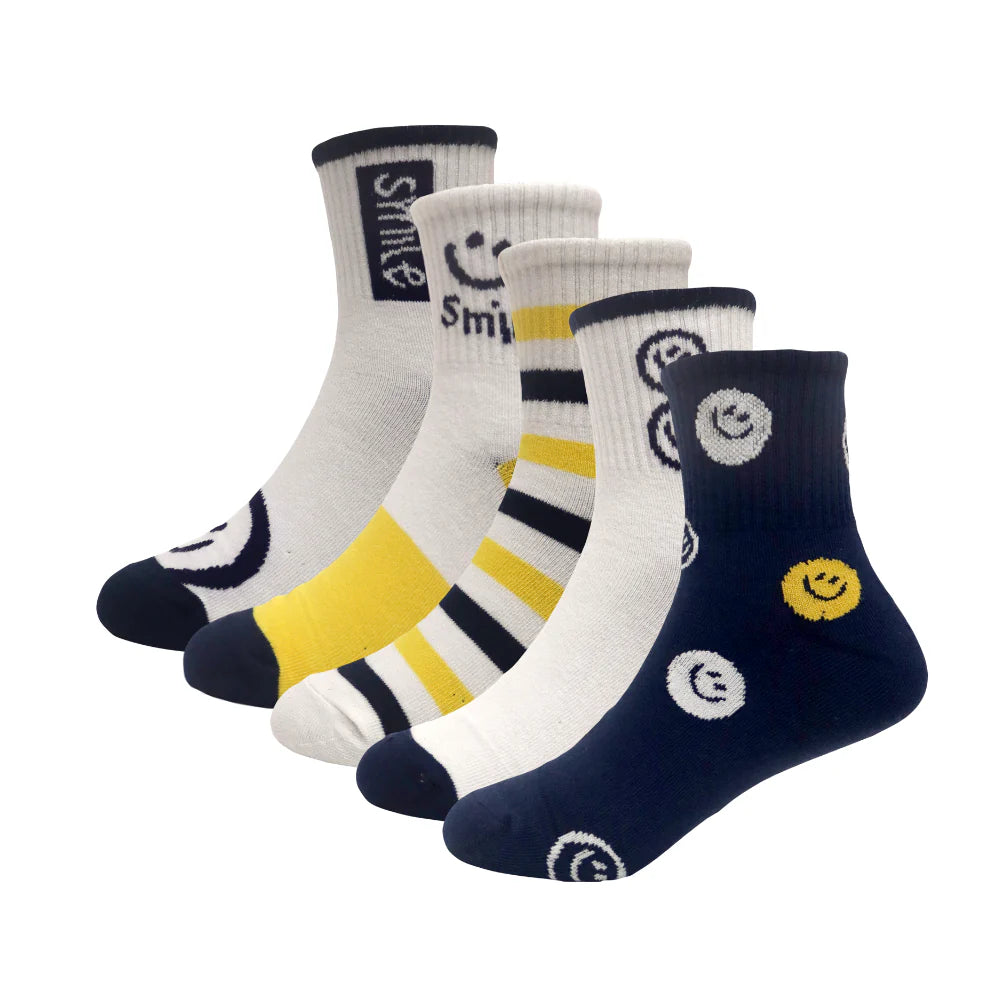 Calcetines para niños divertidos y con rayas de colores