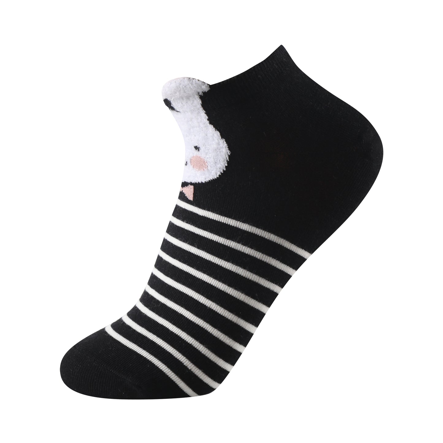 Calcetines estampados invisibles unisex con orejitas modelo "Conejitos" talla única para las tallas de la 35 a la 41