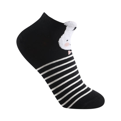 Calcetines estampados invisibles unisex con orejitas modelo "Conejitos" talla única para las tallas de la 35 a la 41