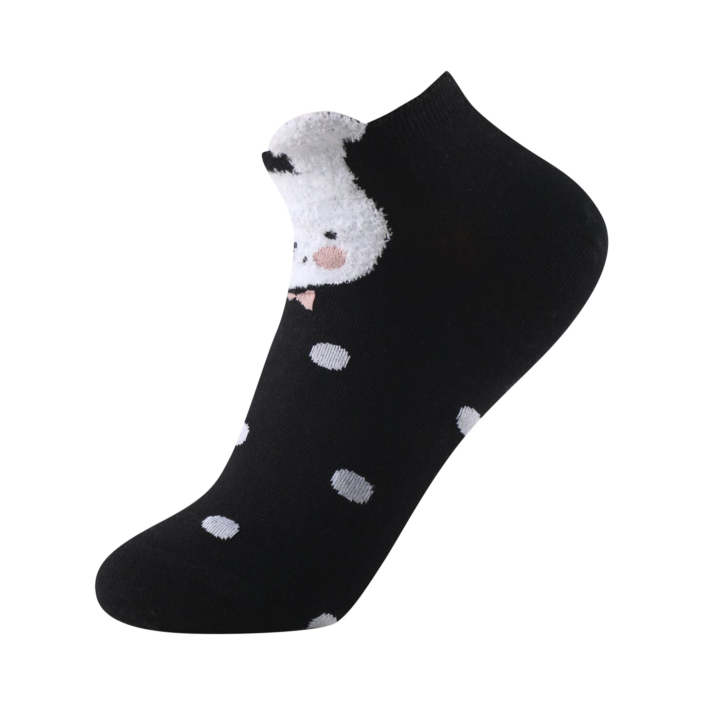 Calcetines estampados invisibles unisex con orejitas modelo "Conejitos" talla única para las tallas de la 35 a la 41