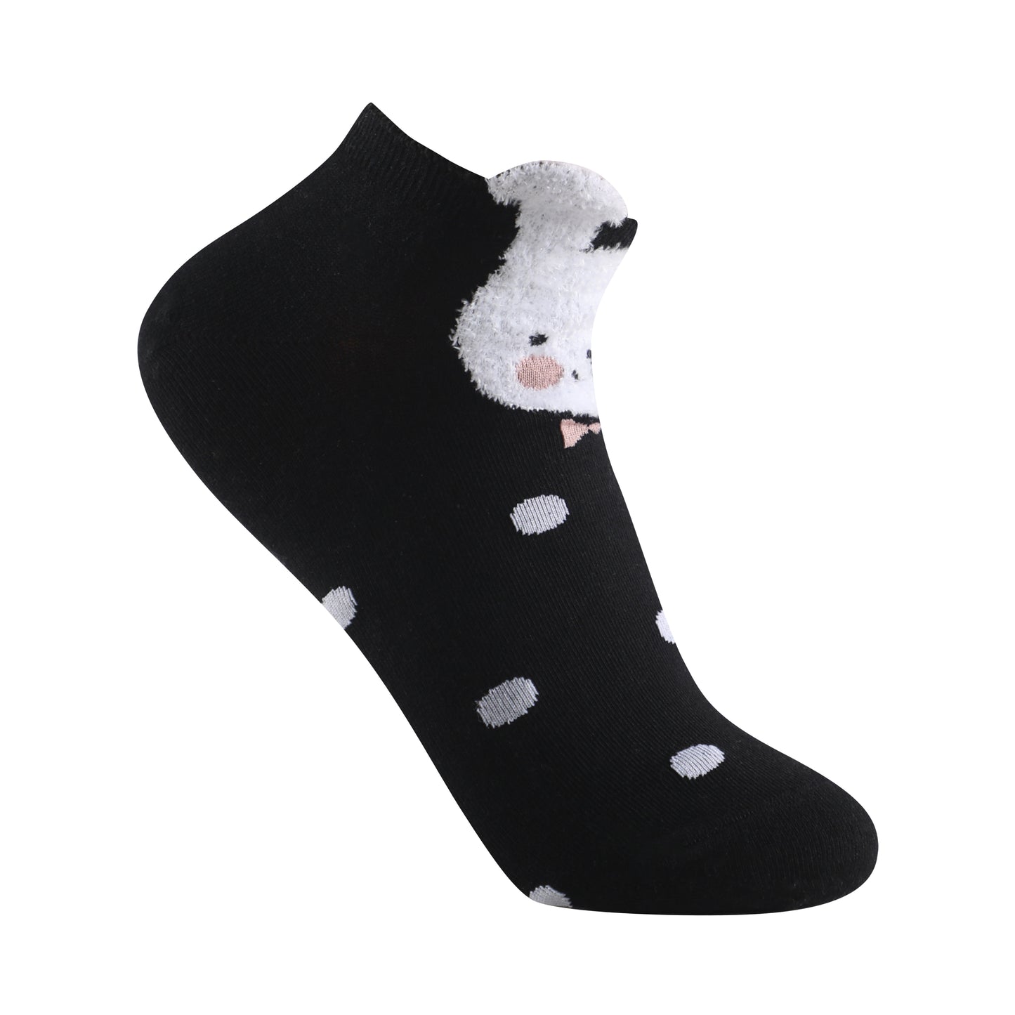 Calcetines estampados invisibles unisex con orejitas modelo "Conejitos" talla única para las tallas de la 35 a la 41