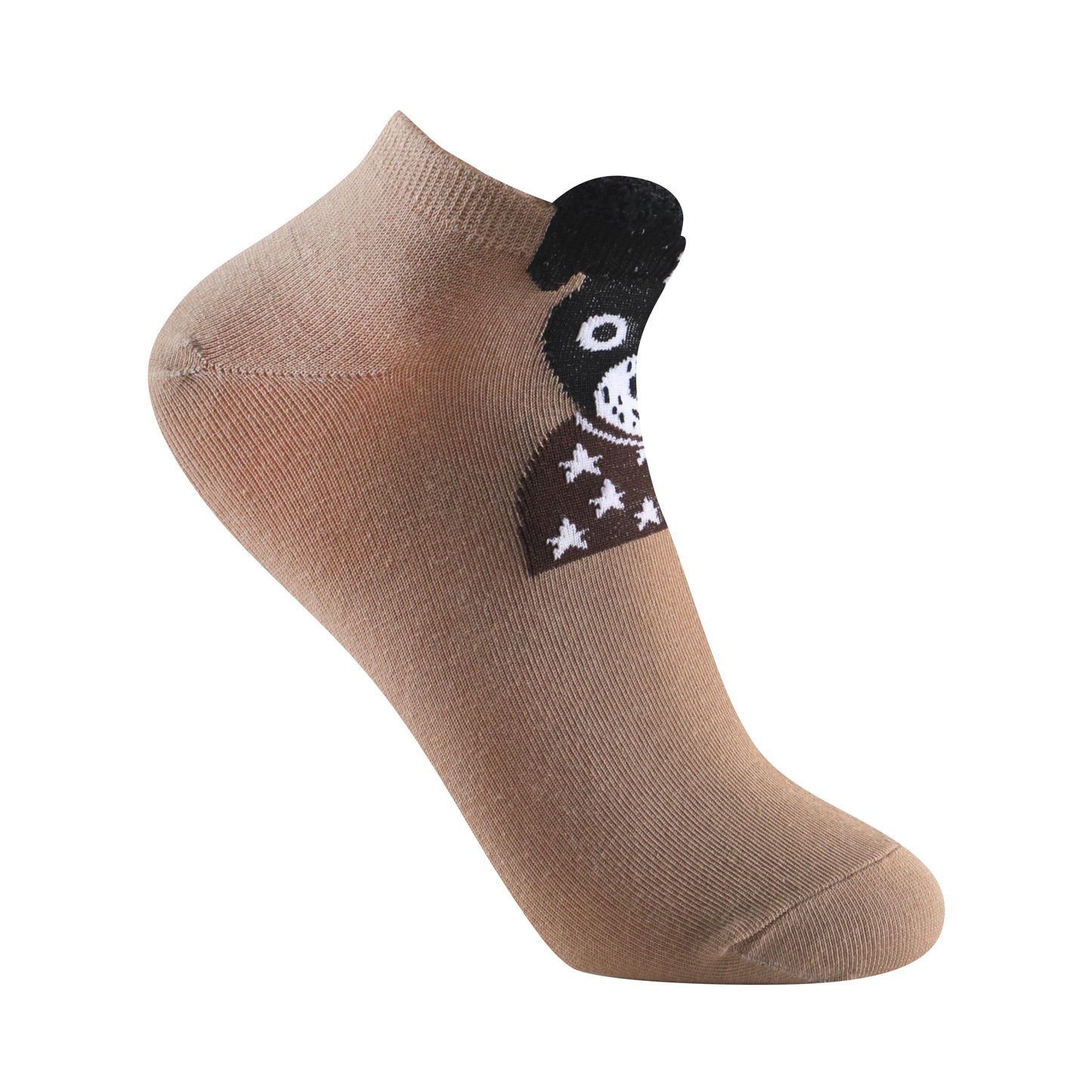 Calcetines estampados invisibles unisex con orejitas modelo "Animales" talla única para las tallas de la 35 a la 41