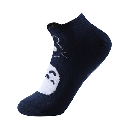 Calcetines estampados invisibles unisex con orejitas modelo "Totoro" talla única para las tallas de la 35 a la 41