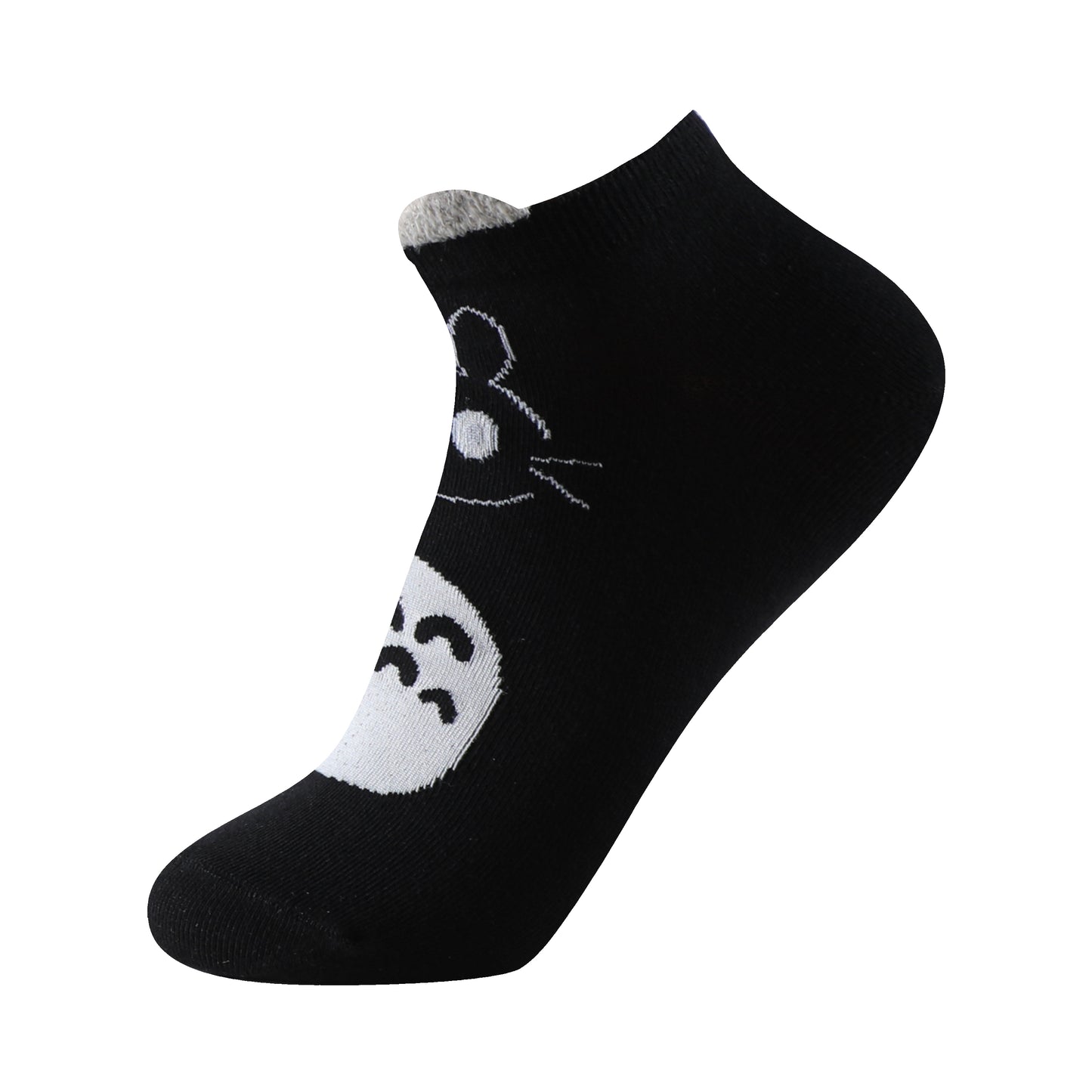 Calcetines estampados invisibles unisex con orejitas modelo "Totoro" talla única para las tallas de la 35 a la 41