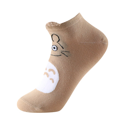 Calcetines estampados invisibles unisex con orejitas modelo "Totoro" talla única para las tallas de la 35 a la 41