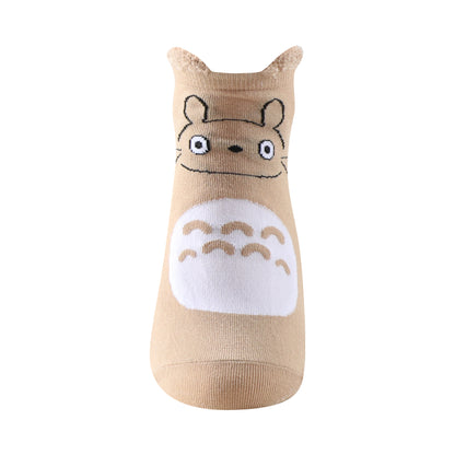 Calcetines estampados invisibles unisex con orejitas modelo "Totoro" talla única para las tallas de la 35 a la 41