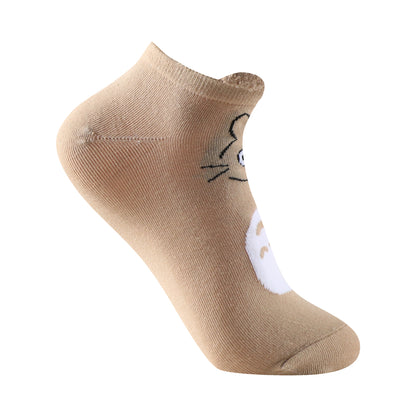 Calcetines estampados invisibles unisex con orejitas modelo "Totoro" talla única para las tallas de la 35 a la 41