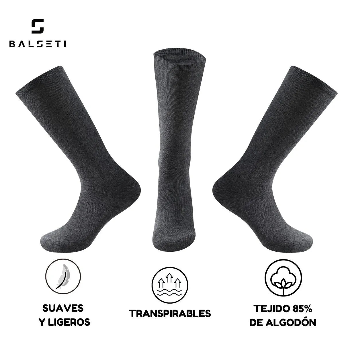 Calcetines caña alta para uniforme escolar y negocios