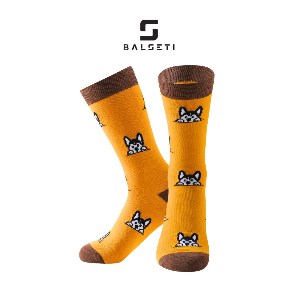 Calcetines Mujer con Colores y Estampados Divertidos de Perros